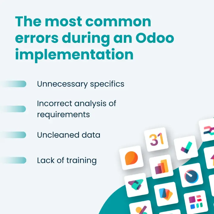 The most common errors during an Odoo implementation