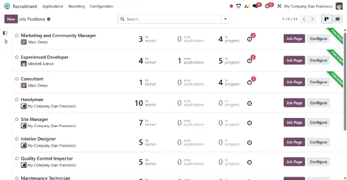 Odoo Recruitment for a clear and automated hiring process